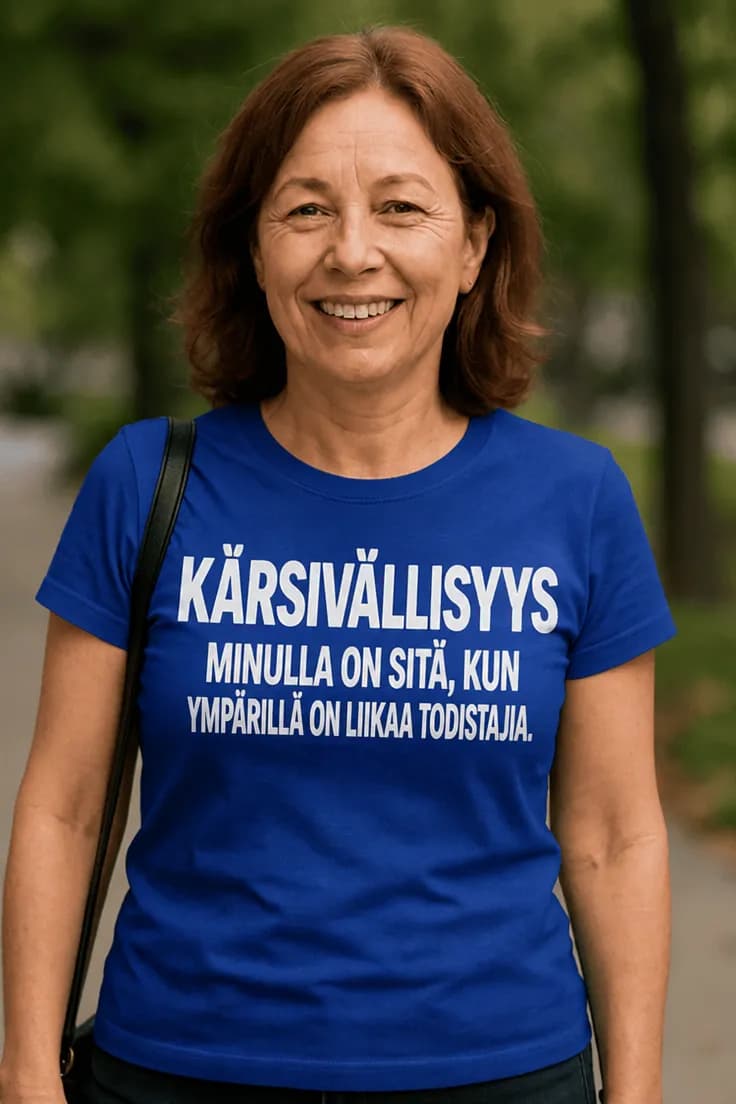 Hauska t-paita Kärsivällisyys todistajien takia