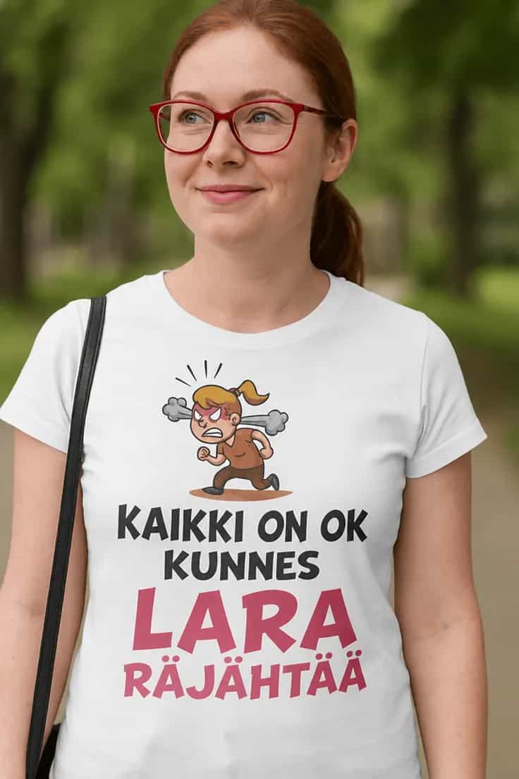 Hauska t-paita Kaikki on ok nimellä – KAIKKI ON OK