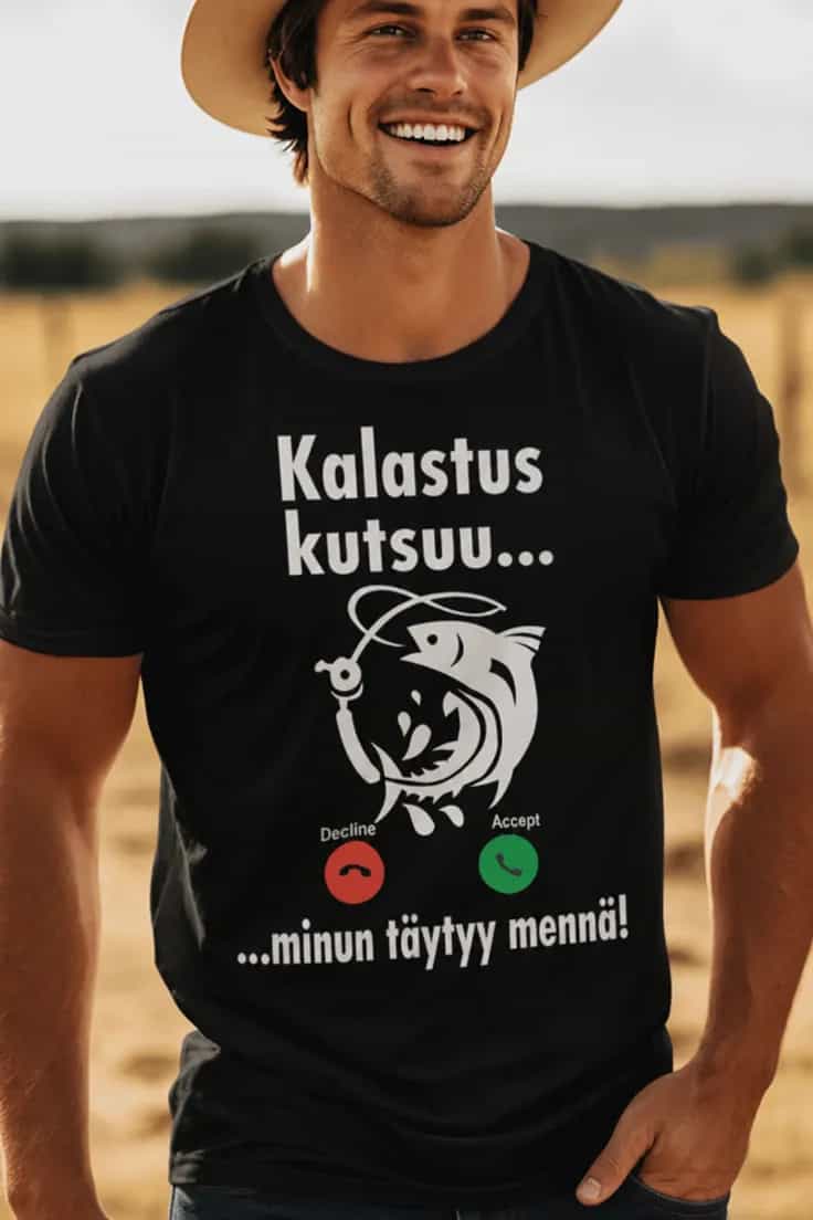 Hauska t-paita Kalastus kutsuu minun täytyy mennä
