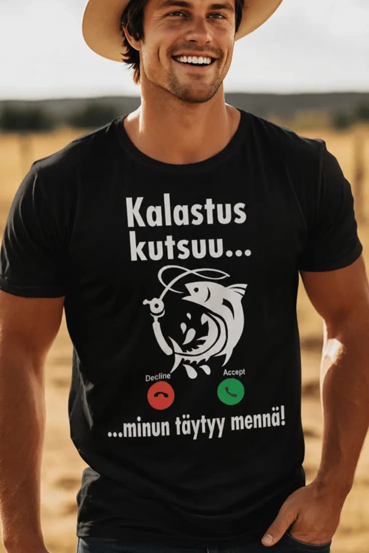 Hauska t-paita Kalastus kutsuu minun täytyy mennä