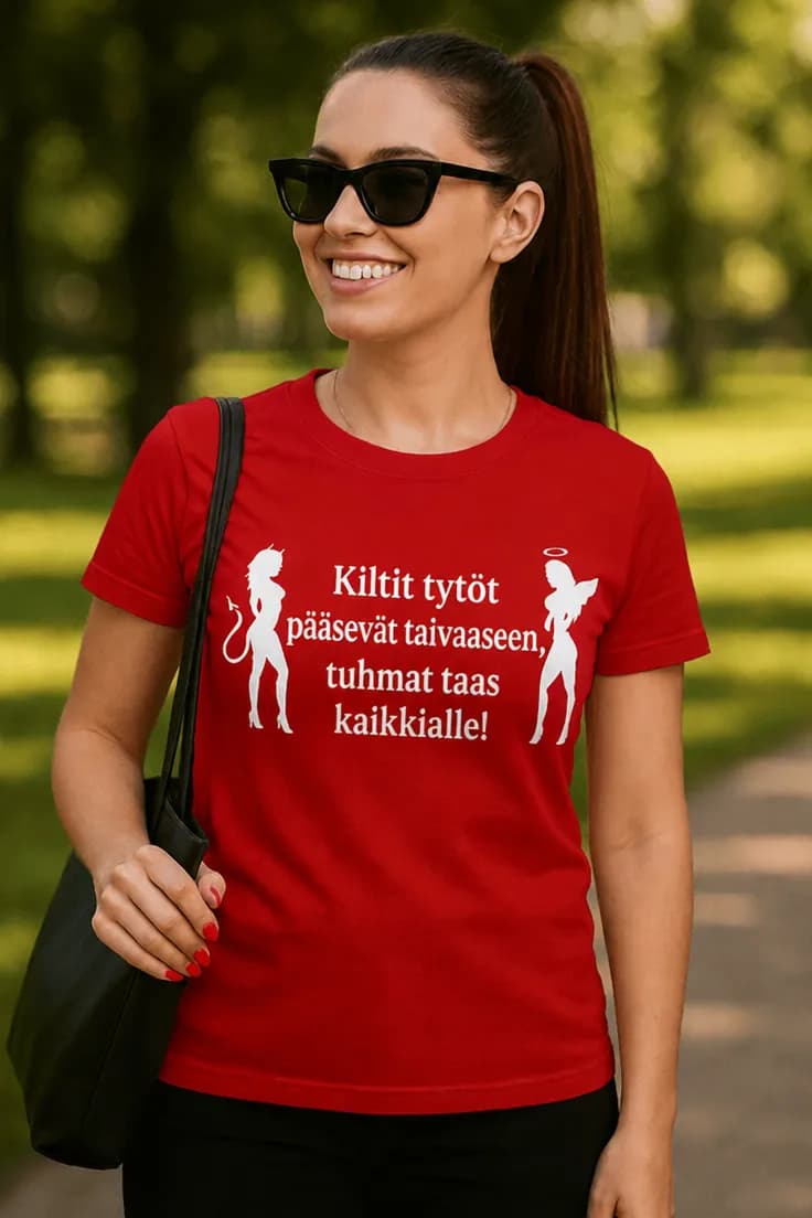 Hauska t-paita Kiltit tytöt taivaaseen