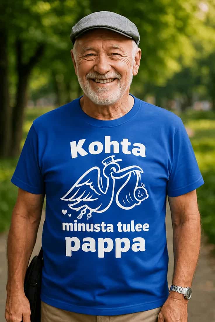 Hauska t-paita Kohta minusta tulee pappa