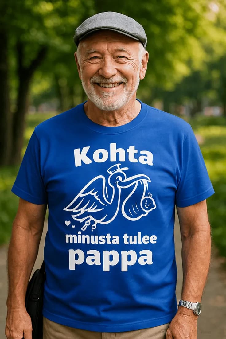 Hauska t-paita Kohta minusta tulee pappa