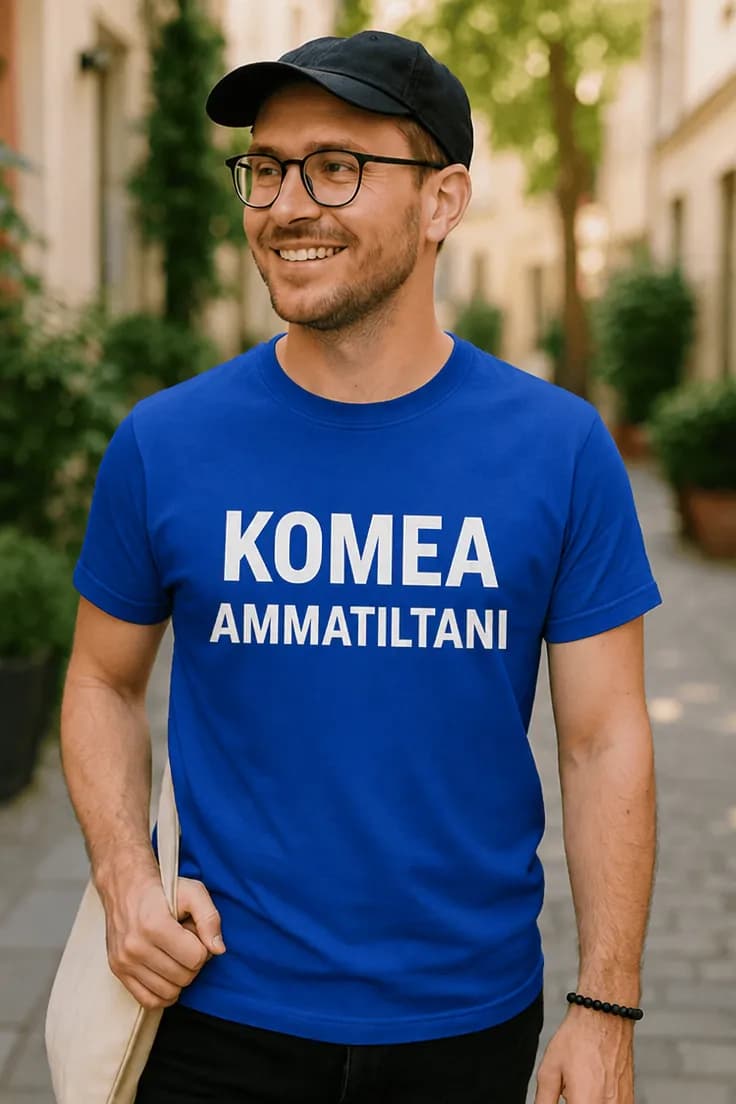 Hauska t-paita Komea ammatiltani