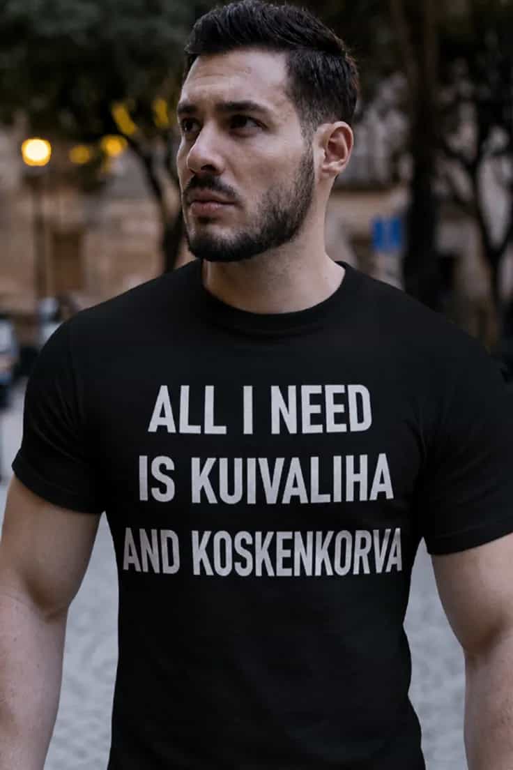 Hauska t-paita Kuivaliha ja Koskenkorva
