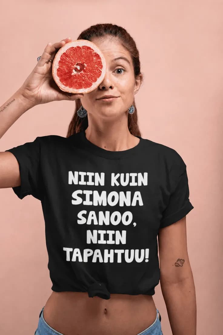 Hauska t-paita Kuten hän sanoo nimellä