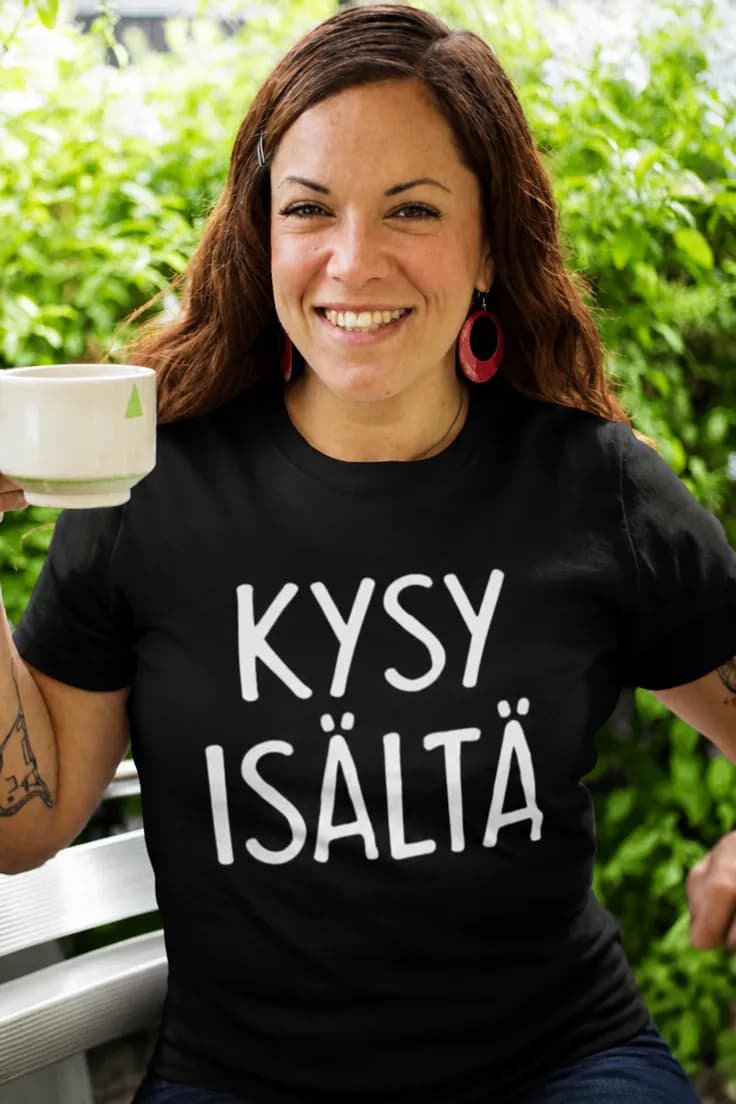 Hauska t-paita Kysy isältä – KYSY ISÄLTÄ