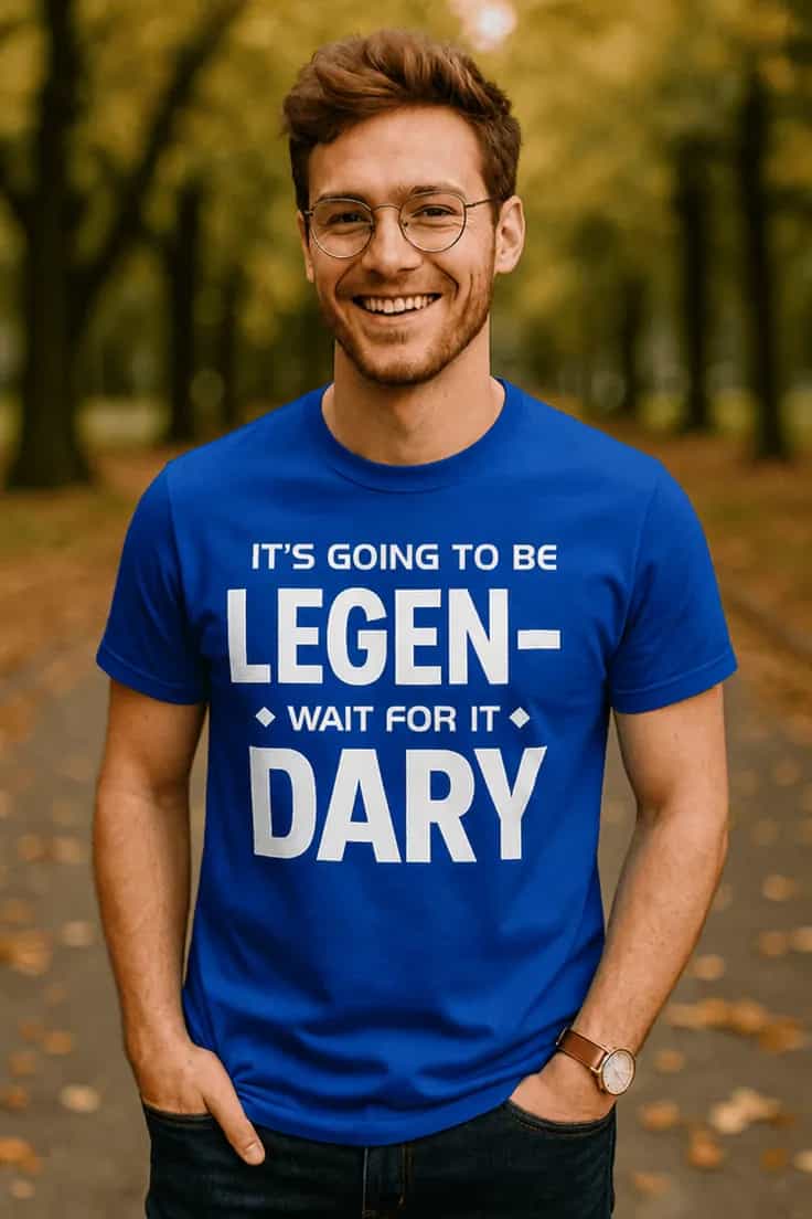 Hauska t-paita Legendaarinen odotus | IT'S GOING TO