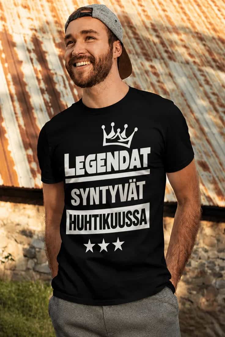 T-paita Legendat syntyvät valitsemassasi kuussa