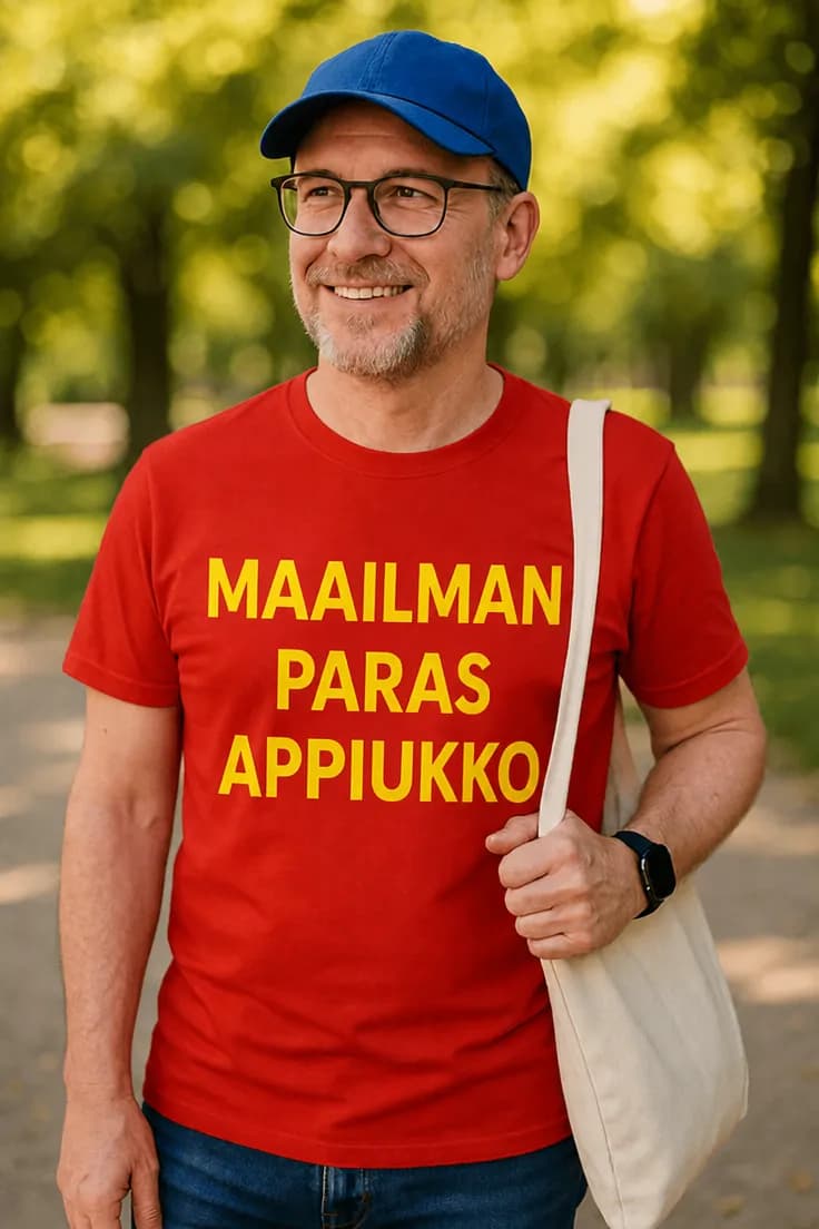 Hauska t-paita Maailman paras appiukko