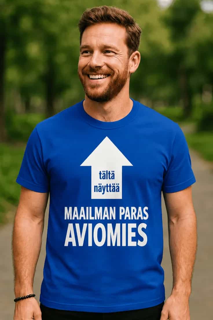 Hauska t-paita Maailman paras aviomies