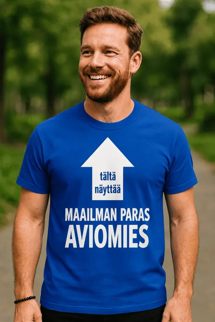 Hauska t-paita Maailman paras aviomies