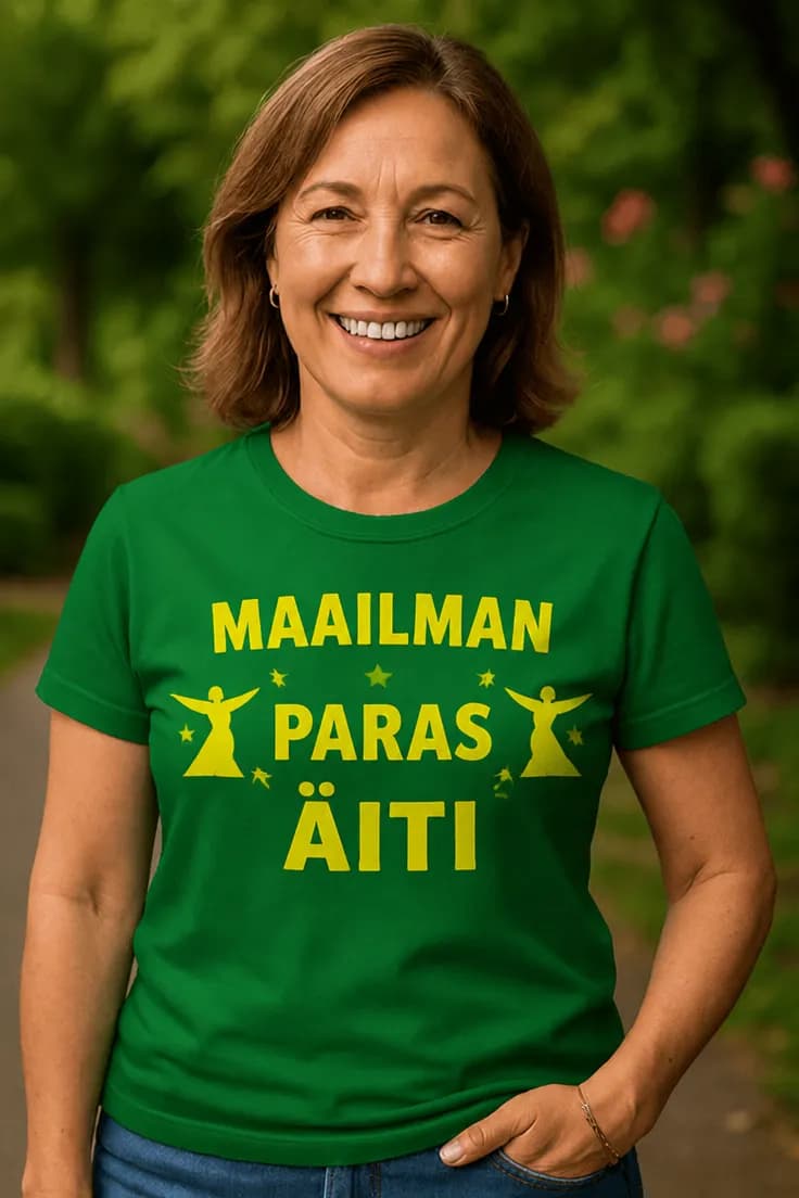 T-paita Maailman paras äiti omalla nimellä