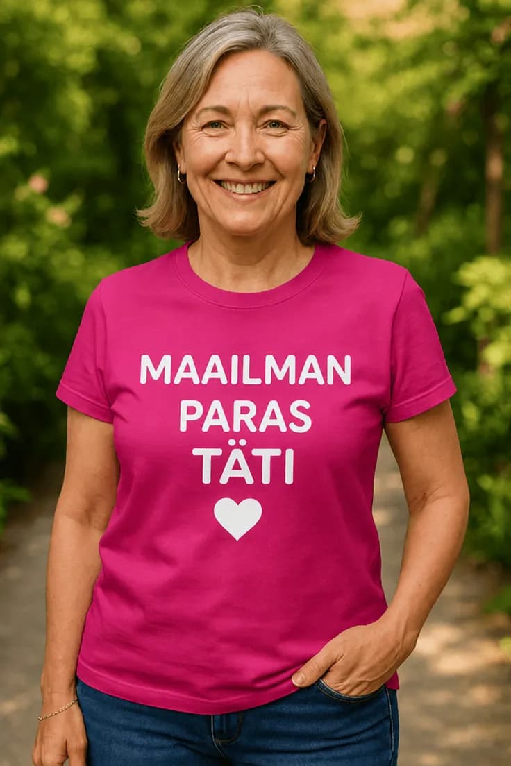Hauska t-paita Maailman paras täti
