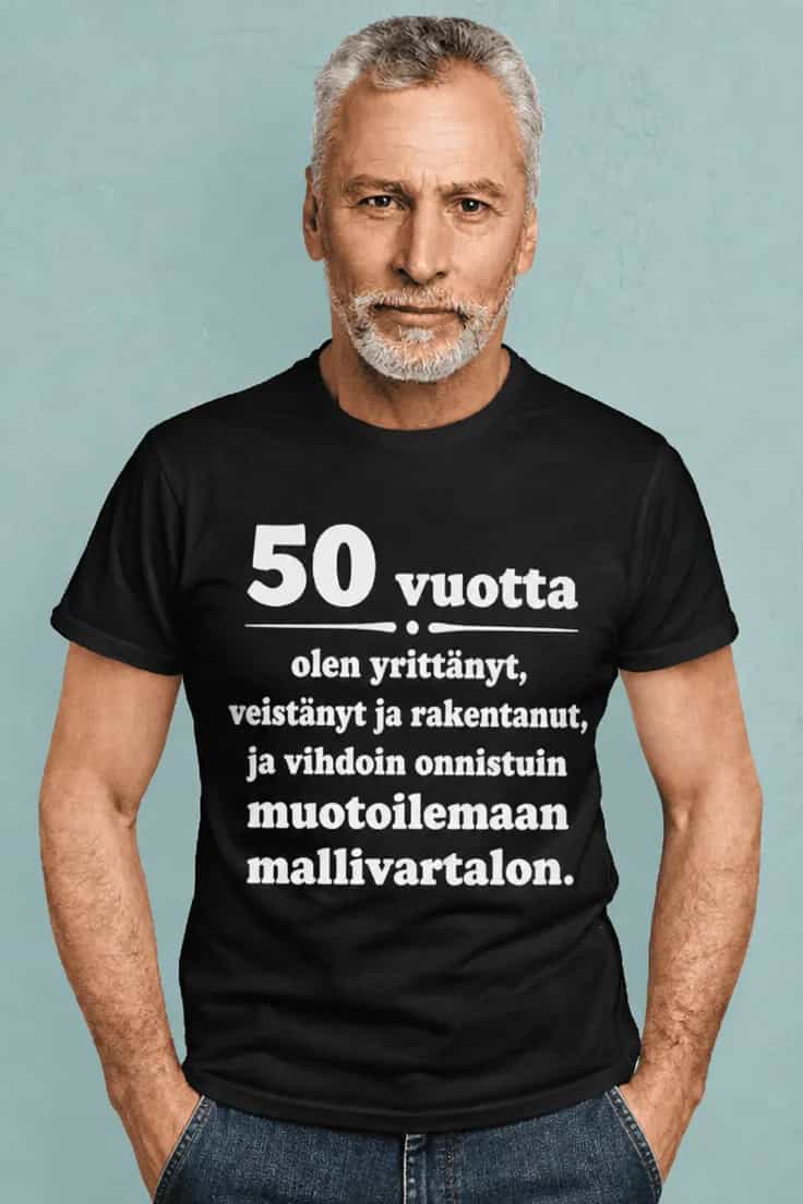 T-paita Mallivartalo valitsemallasi vuodella