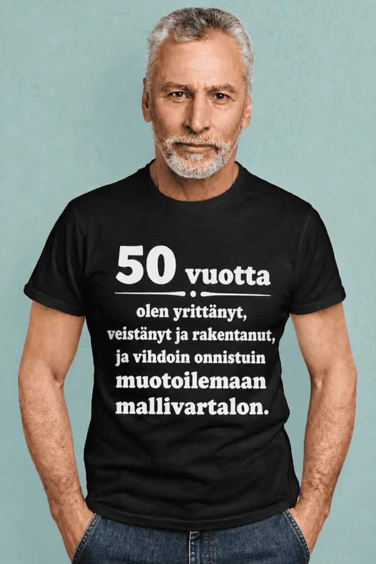 T-paita Mallivartalo valitsemallasi vuodella