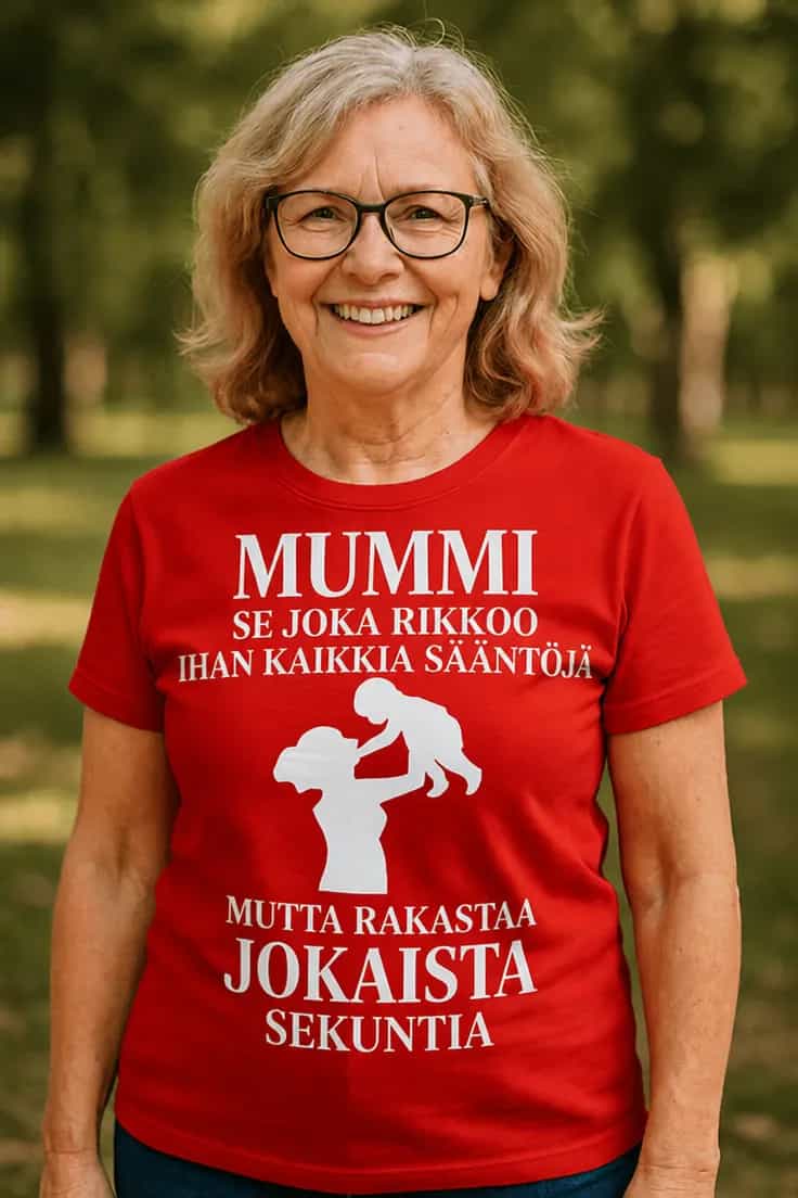 Hauska t-paita Mummi on paras – MUMMI