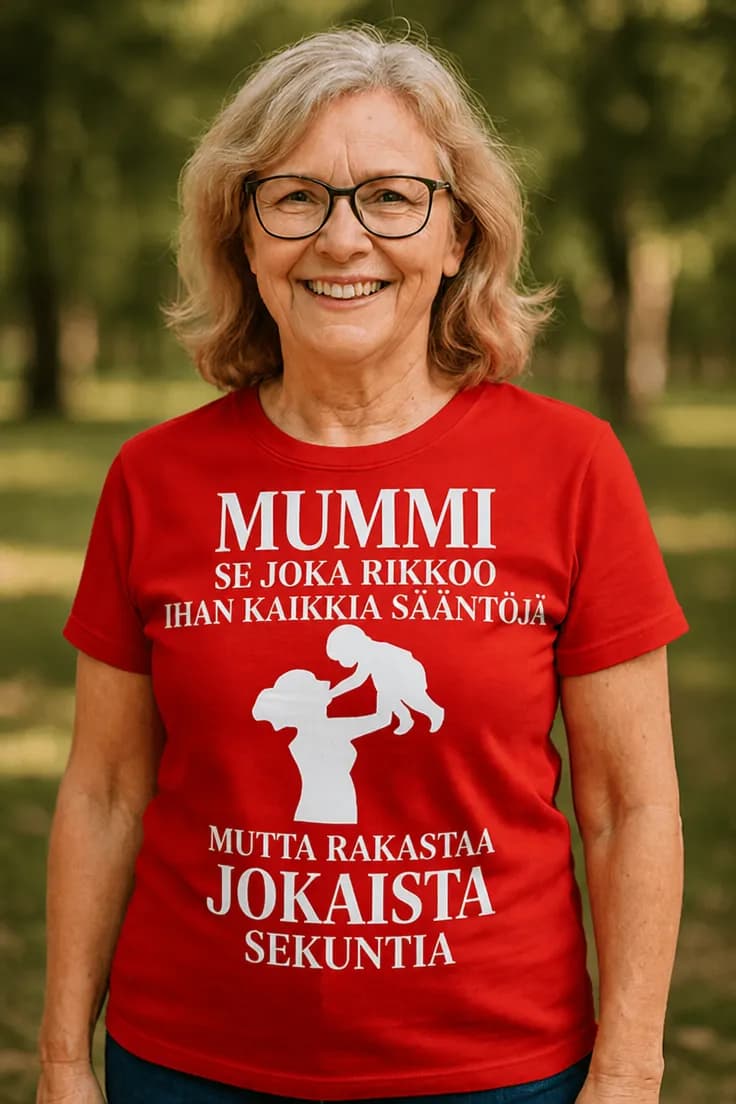 Hauska t-paita Mummi on paras – MUMMI