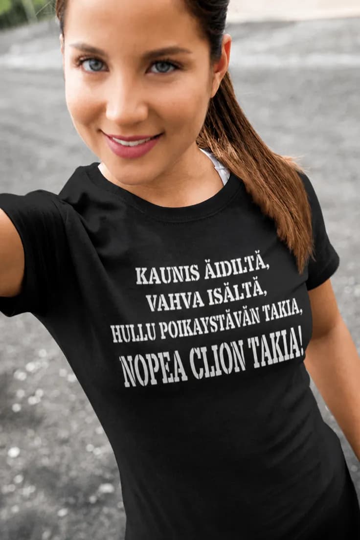 T-paita Nopea auton takia – valitsemallasi automerkillä
