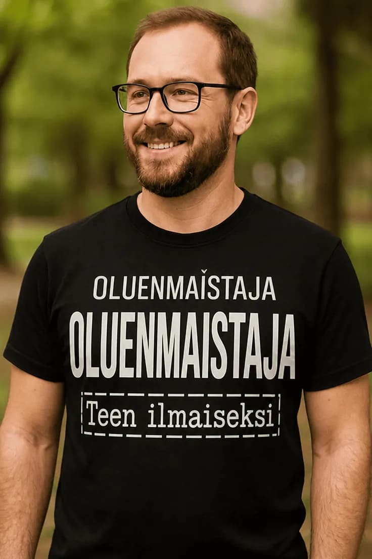 Hauska t-paita Oluttestaaja – OLUENMAISTAJA