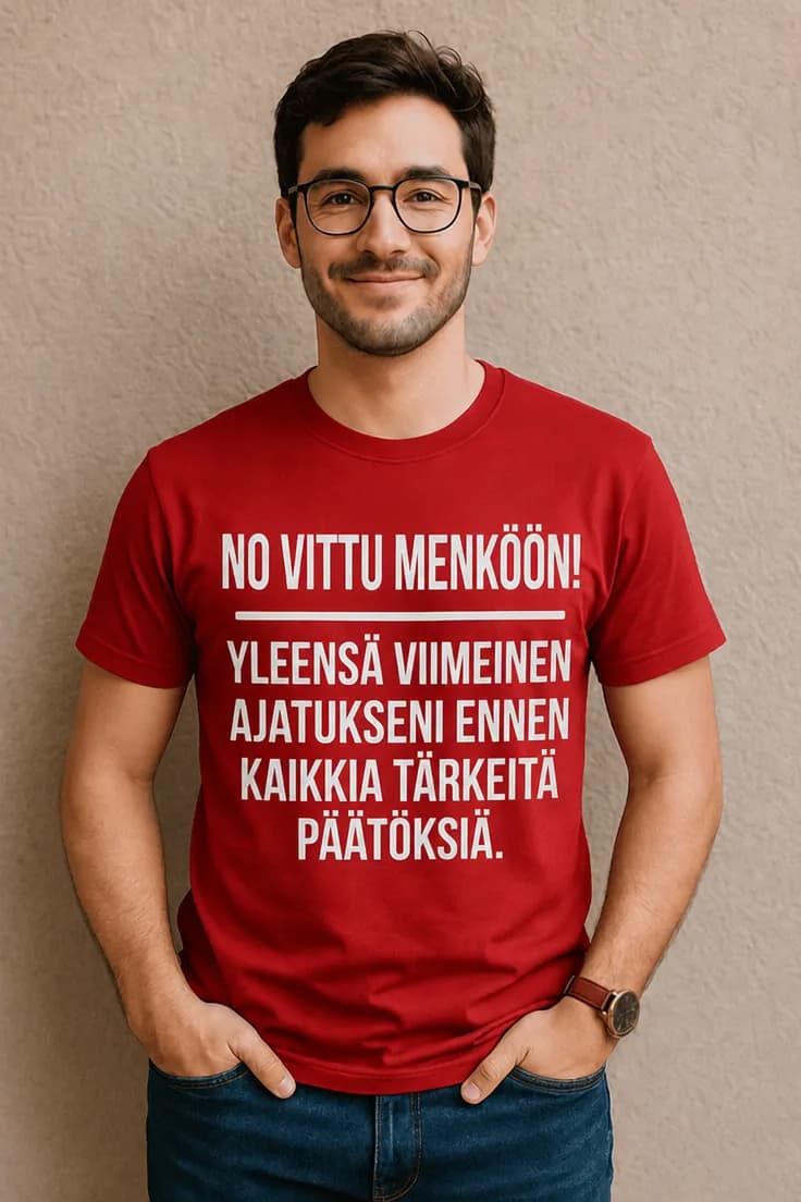 Hauska t-paita Päätösten viimeinen ajatus
