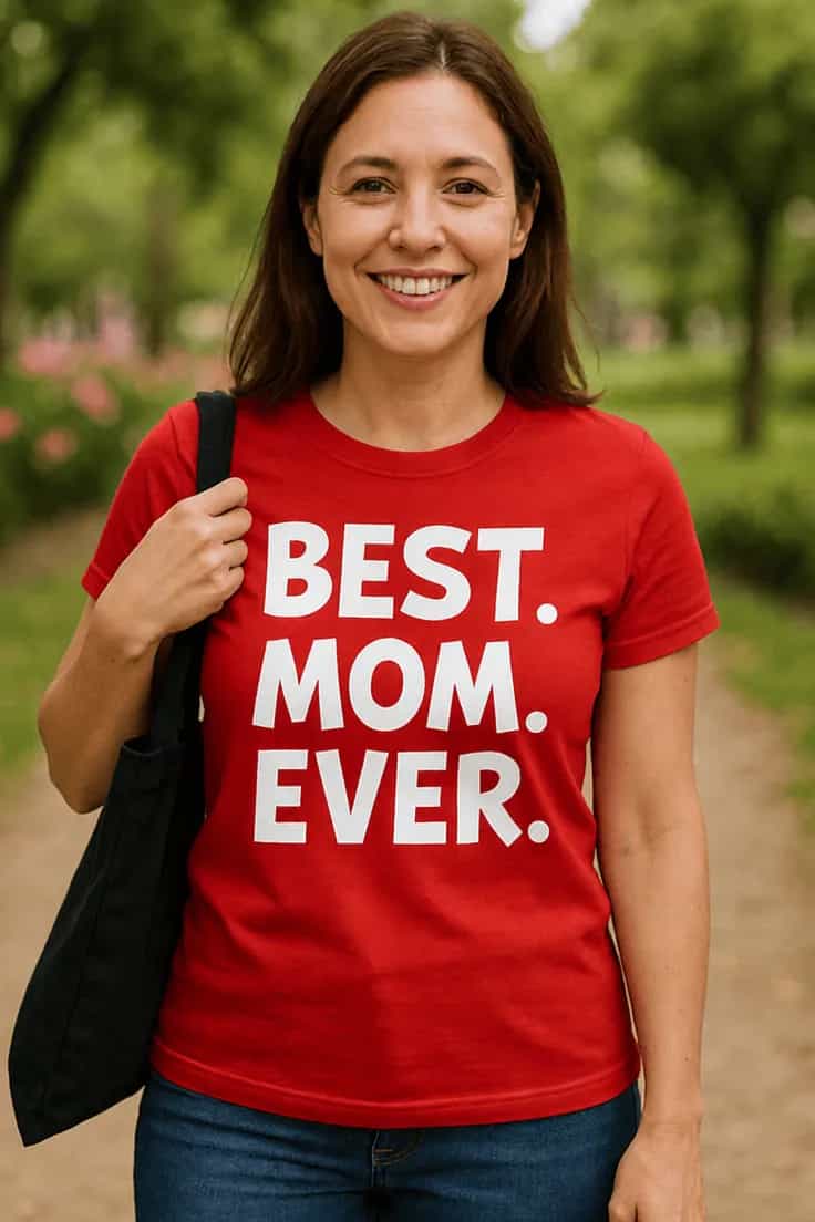 Hauska t-paita Paras äiti ikinä – BEST. MOM. EVER.