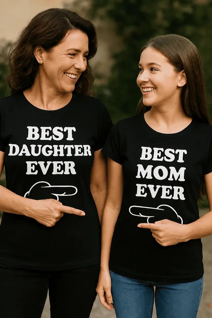 Hauska t-paita Paras äiti ja tytär – BEST DAUGHTER EVE
