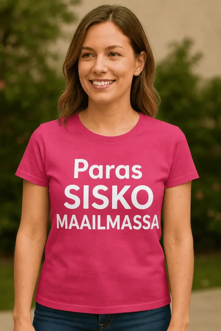 Hauska t-paita Paras sisko maailmassa