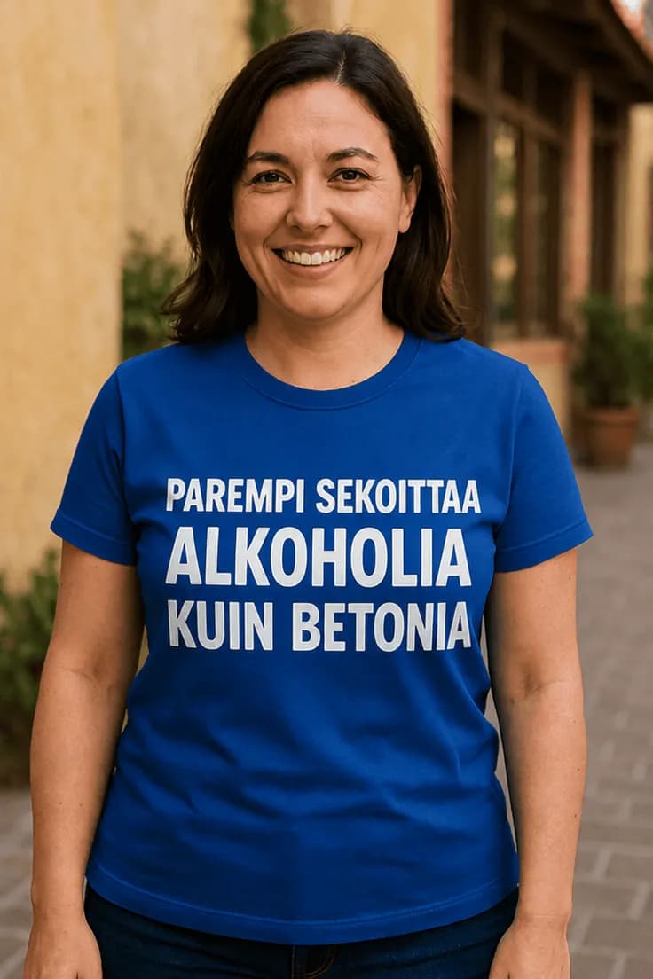 Hauska t-paita Parempi sekoittaa alkoholia