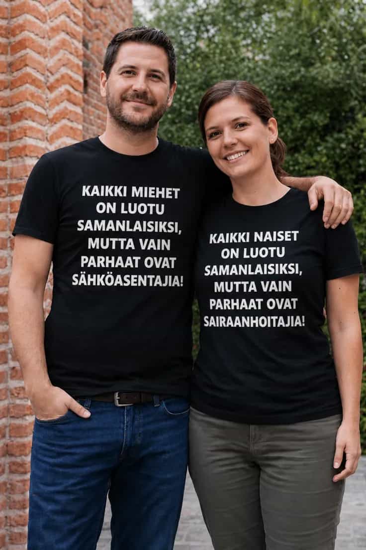 T-paita Parhaat ovat ammattilaisia valitsemallasi ammatilla