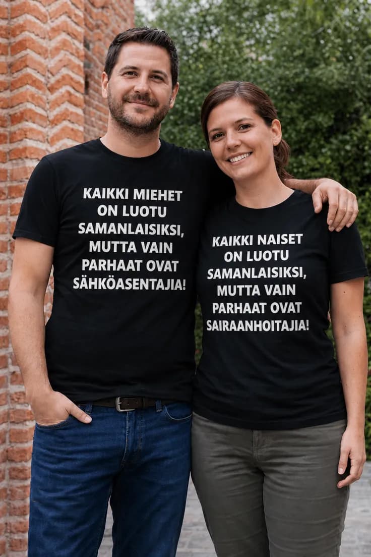 T-paita Parhaat ovat ammattilaisia valitsemallasi ammatilla