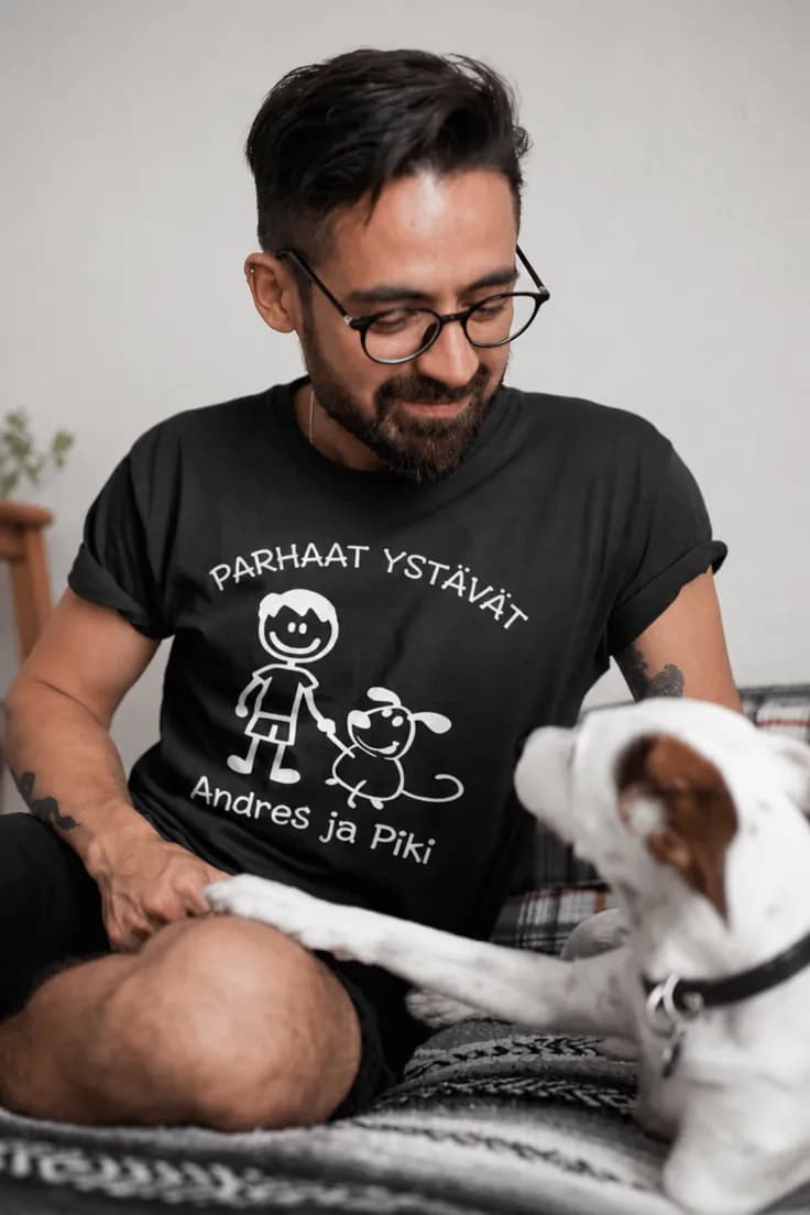 Hauska t-paita Parhaat ystävät nimellä