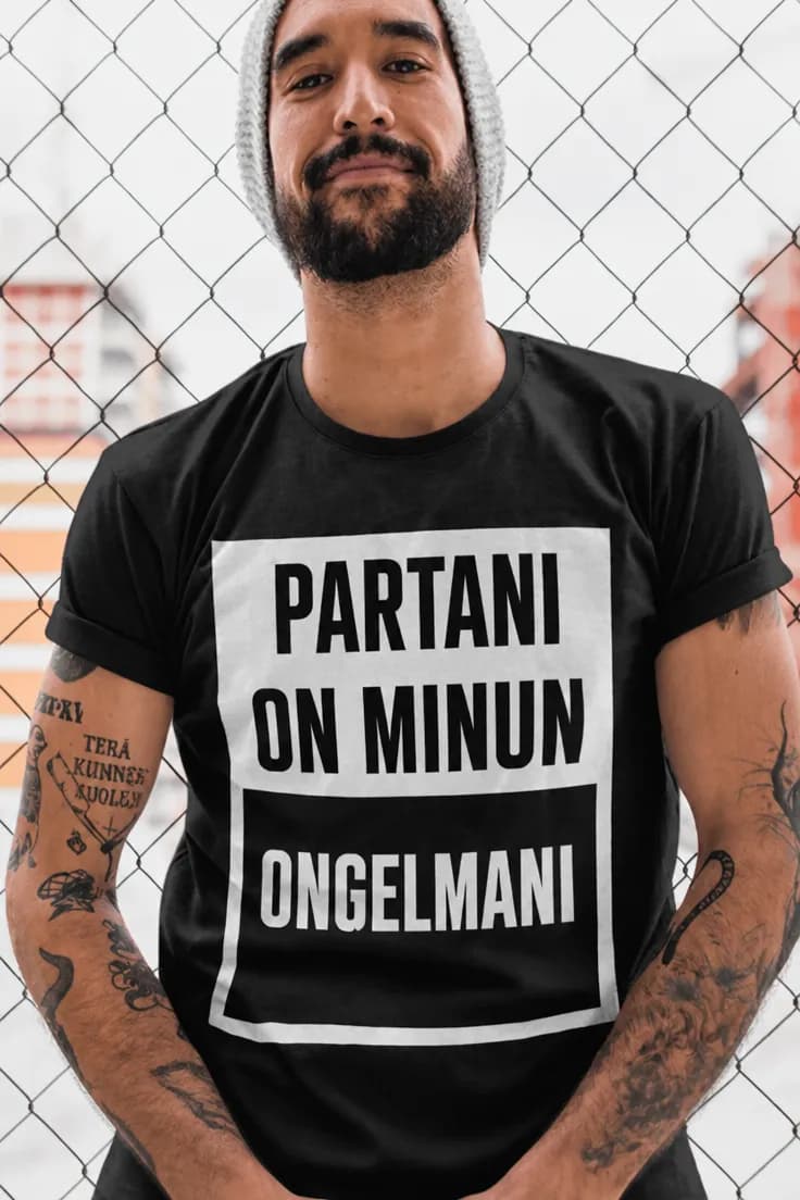 Hauska t-paita PARTANI ON MINUN ONGELMANI