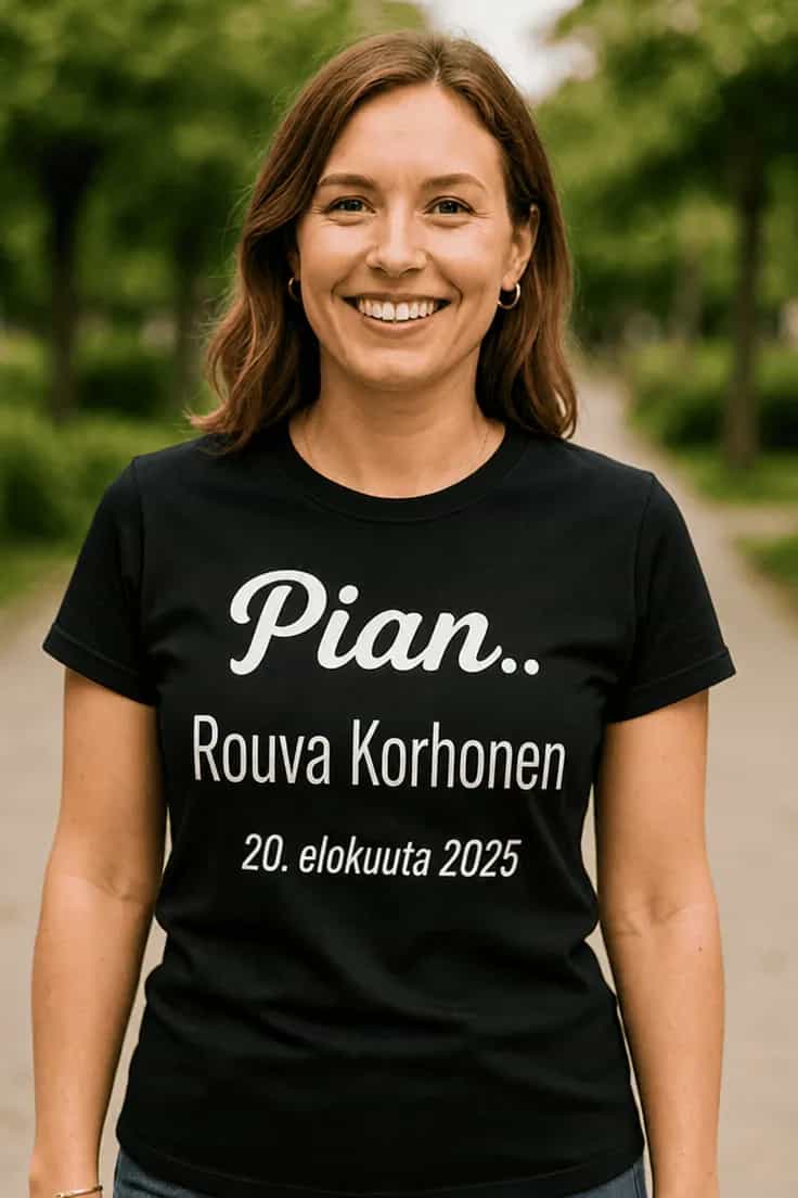 Hauska t-paita Pian rouva nimellä – Pian..