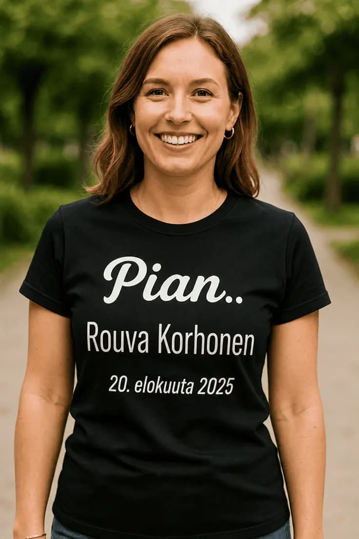 Hauska t-paita Pian rouva nimellä – Pian..