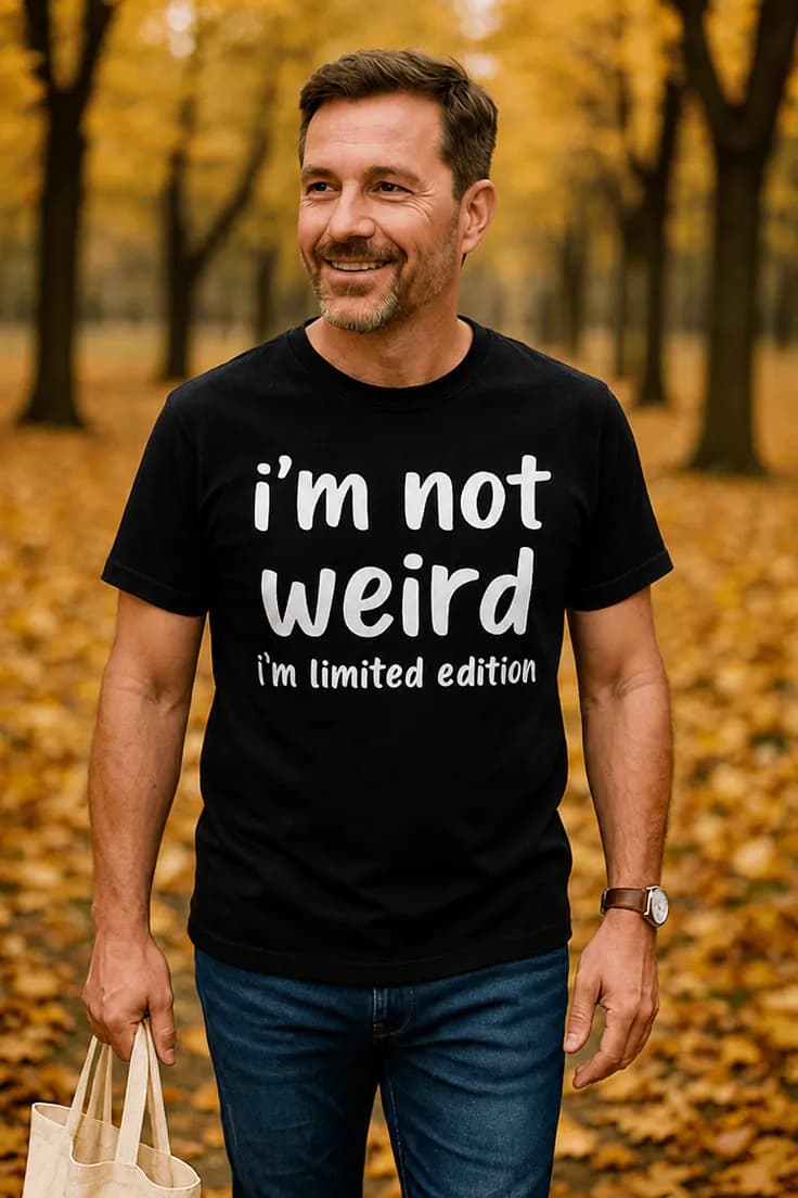 Hauska t-paita Rajoitettu erä – i'm not weird i'm
