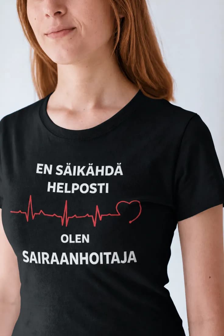 Hauska t-paita Sairaanhoitaja ei säikähdä