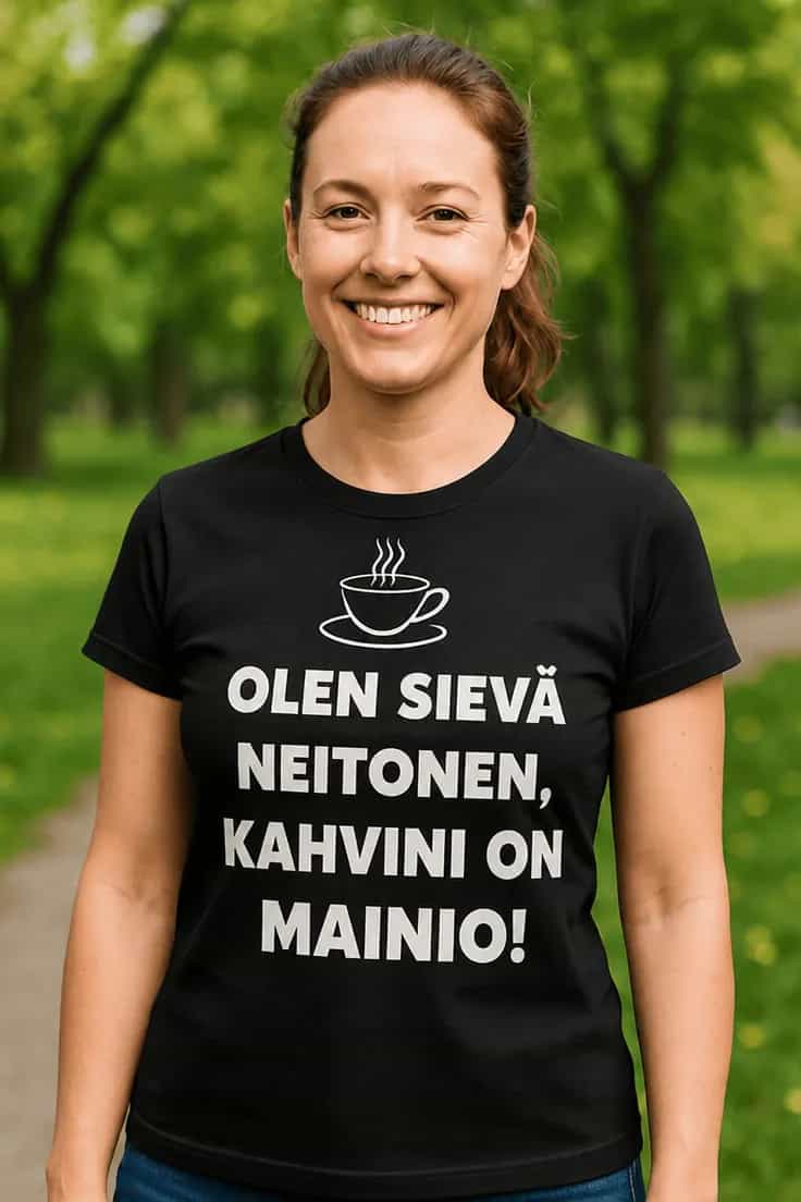 Hauska t-paita Sievä neitonen – OLEN SIEVÄ