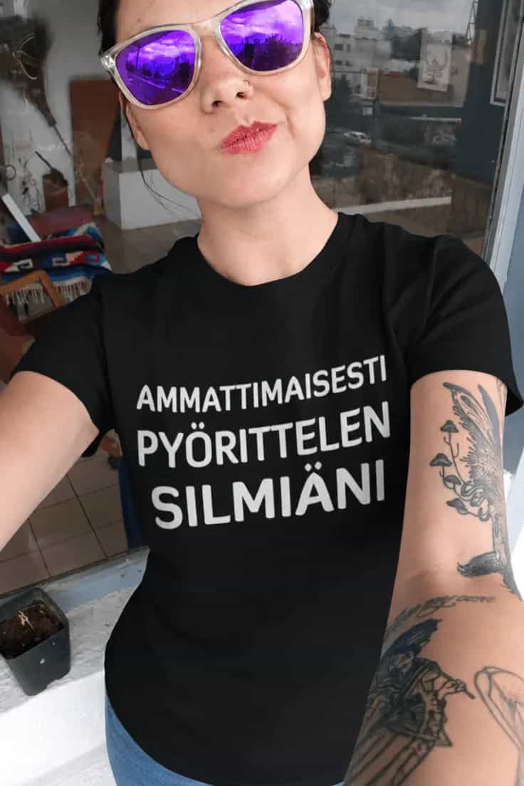Hauska t-paita Silmien pyörittelyn ammattilainen