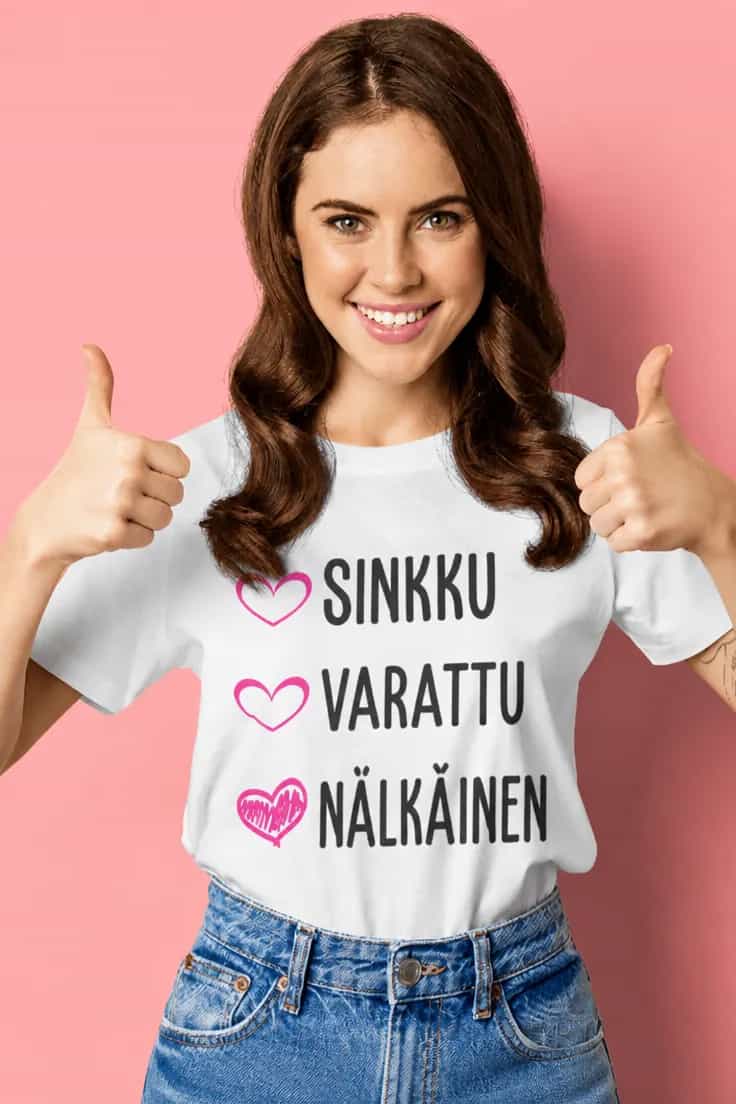 Hauska t-paita Sinkku varattu nälkäinen