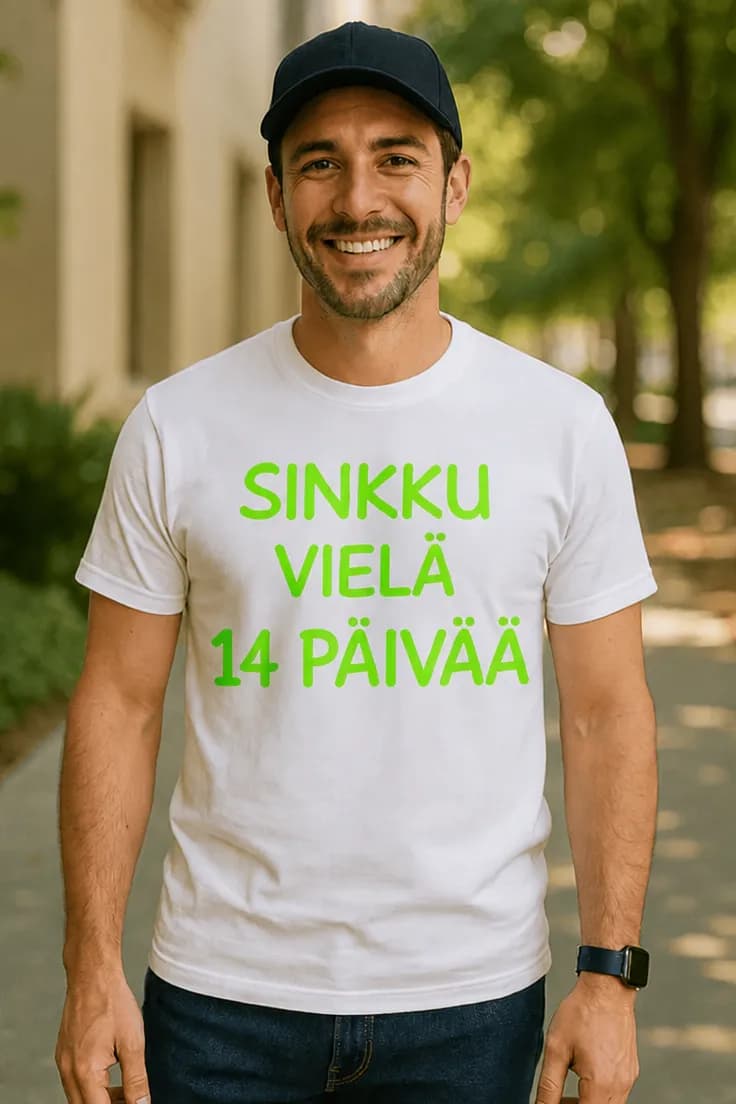 Sinkkuna vielä 14 päivää - punainen t-paita