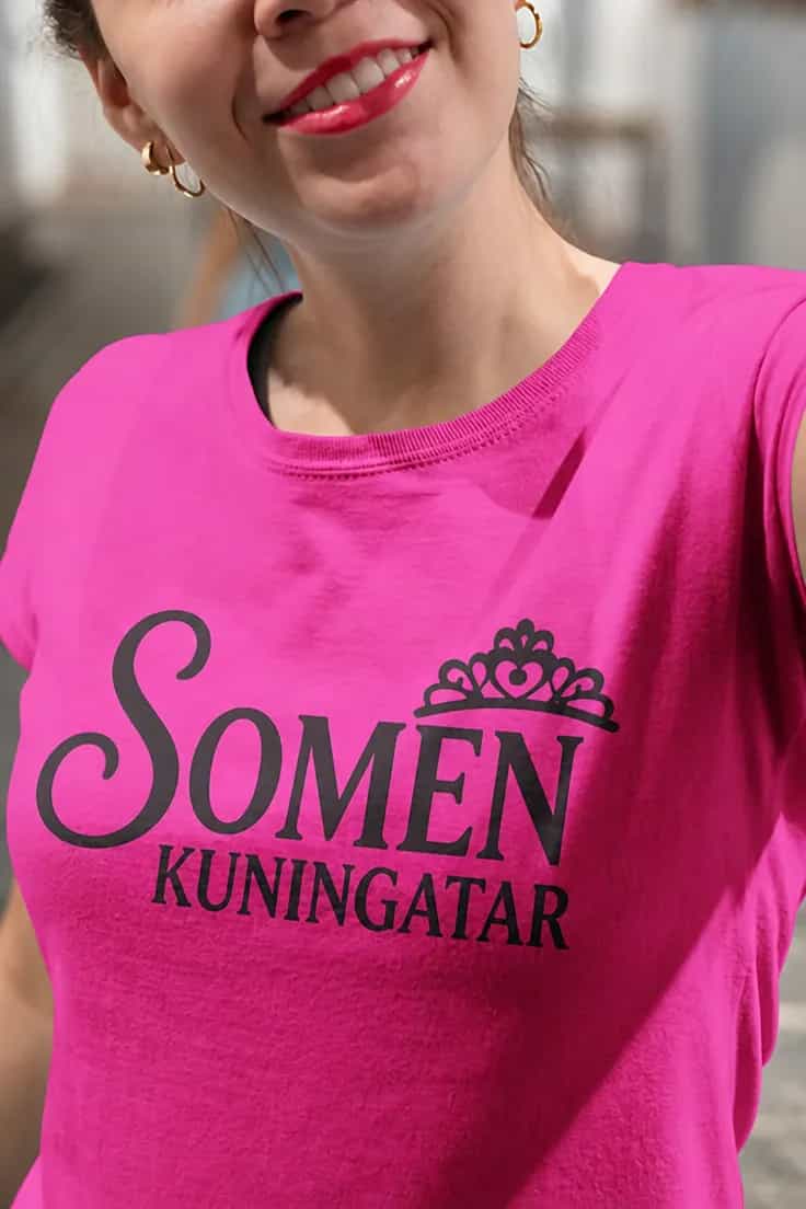 Hauska t-paita Somen kuningatar – SOMEN KUNINGATAR