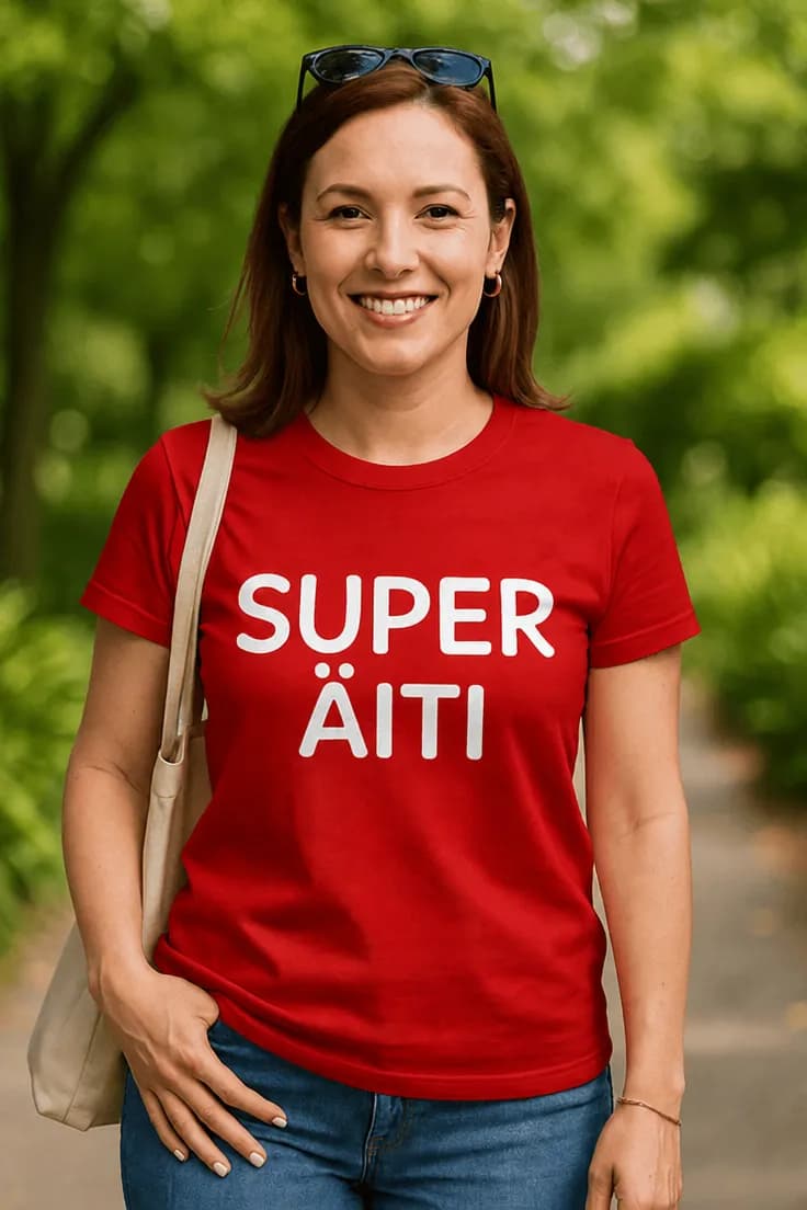 Hauska t-paita Super äiti – SUPER ÄITI