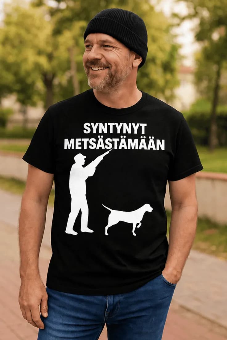 Hauska t-paita Syntynyt metsästämään sorsia