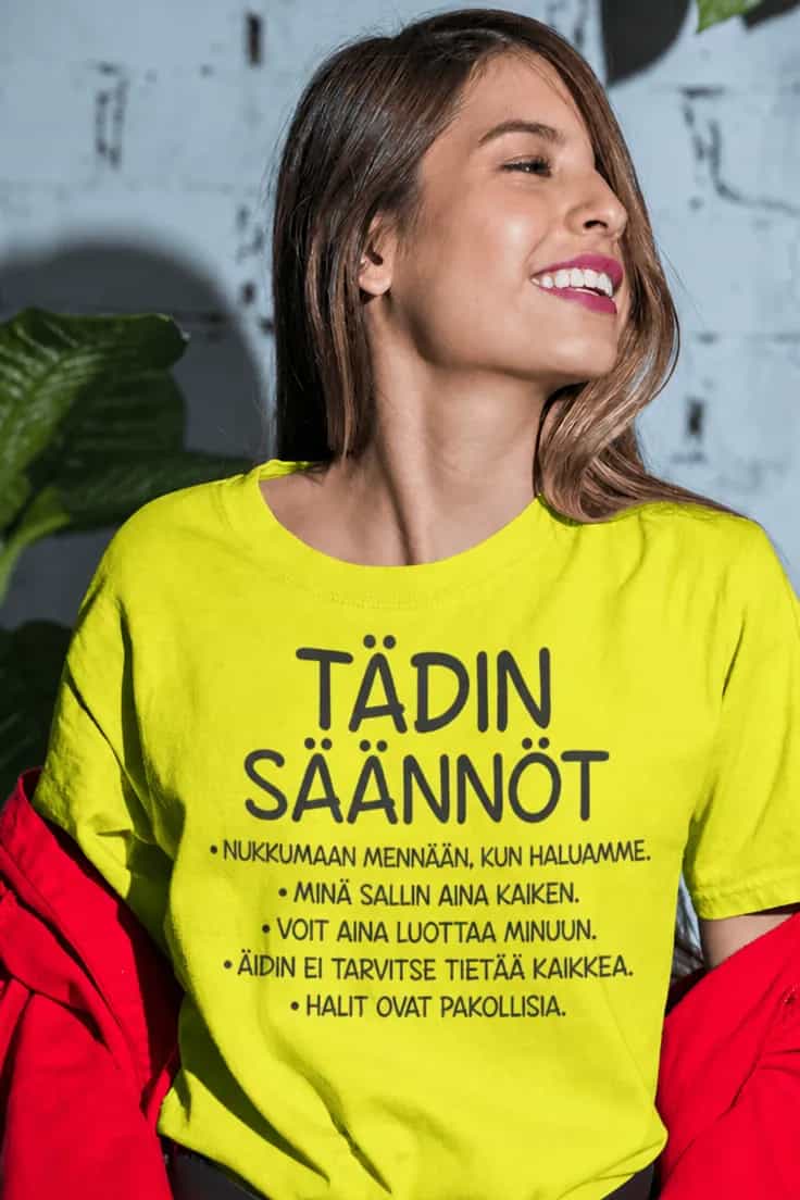 Hauska t-paita Tädin säännöt – TÄDIN SÄÄNNÖT