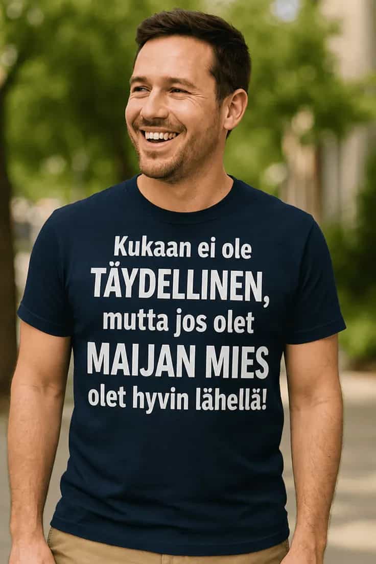 Hauska t-paita Täydellinen aviomies nimellä