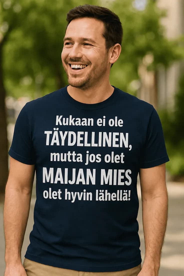 Hauska t-paita Täydellinen aviomies nimellä