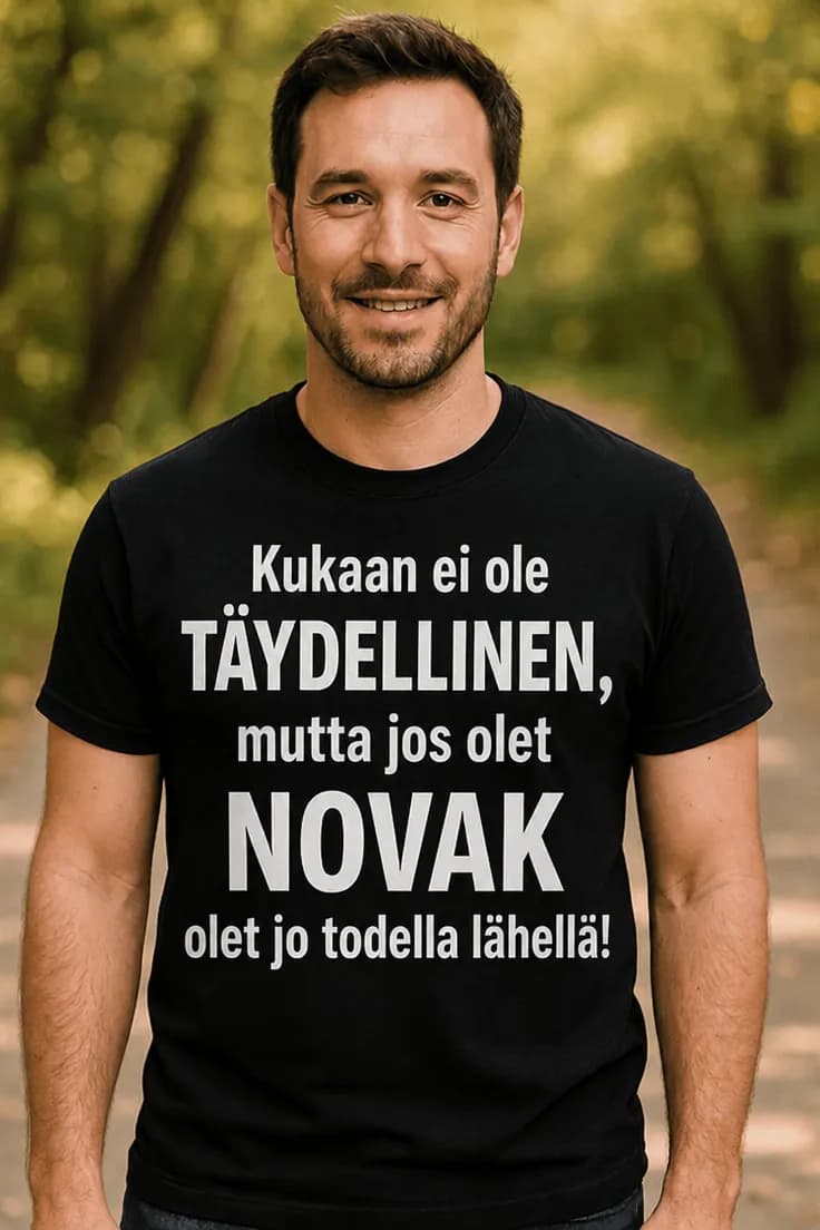 Hauska t-paita Täydellinen nimellä – Kukaan ei ole