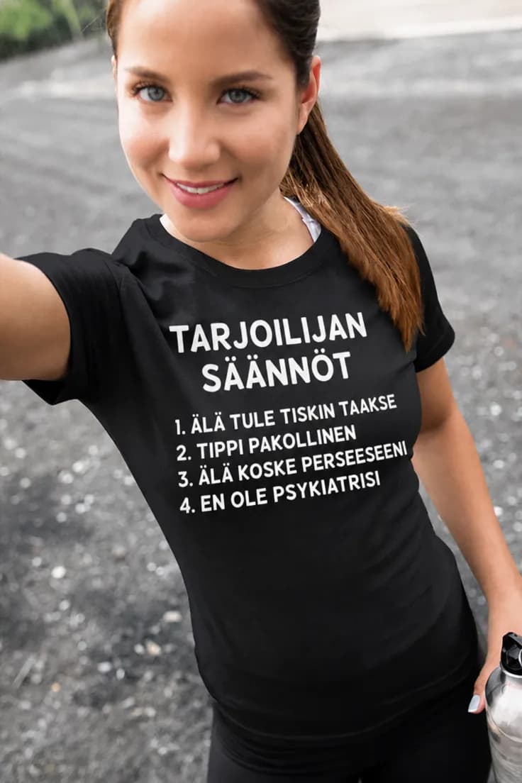 Hauska t-paita Tarjoilijan säännöt | TARJOILIJAN