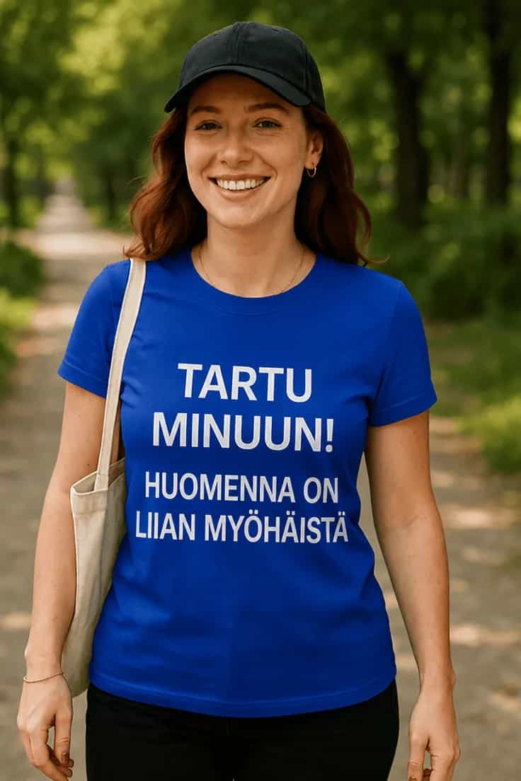 Hauska t-paita Tartu minuun – TARTU MINUUN!